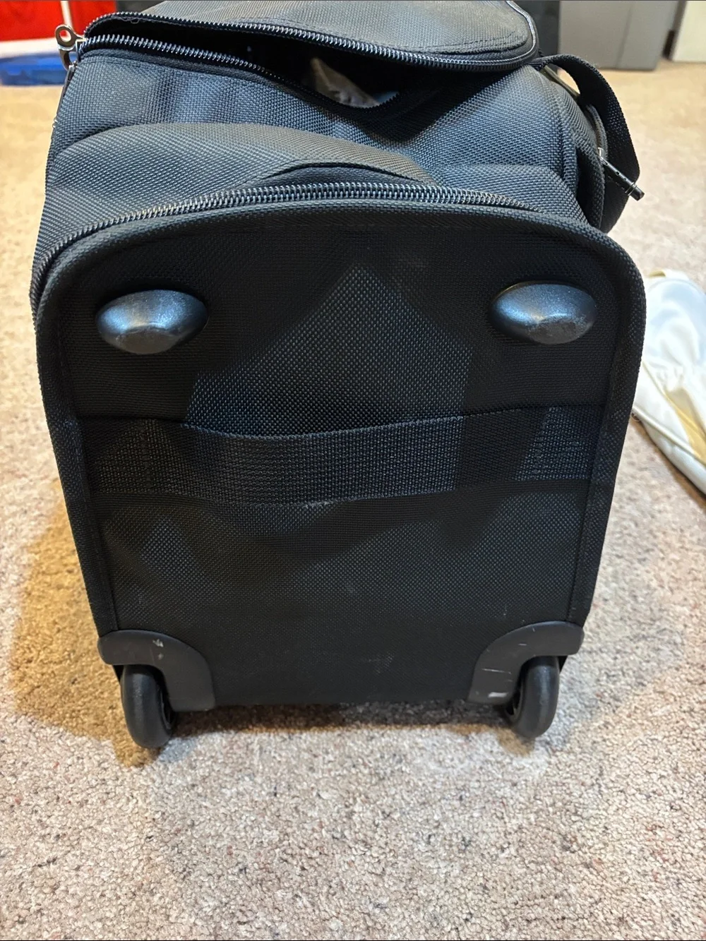 Tumi Black Rolling Carry-On Duffel with Wheels and handle